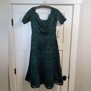 Maggy London Teal Lace Dress